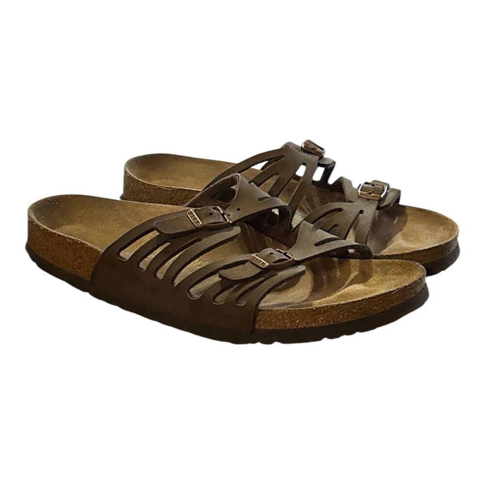 Birkenstock Women's Granada Sandals Slides Mocha Slip On EU 41 US 10